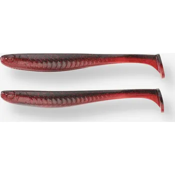 Nástraha CAPERLAN Nástraha shad na rybolov štik s atraktantem Yubari Fat Shad 20 cm 8" ČERNÁ|ČERVENÁ