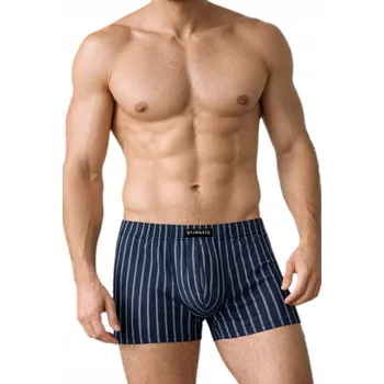 Pánské spodní prádlo Pohodlné pánské BOXERKY klasické bavlněné trenýrky MH-839 námořnická modrá XXL