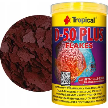 Krmivo pro rybičky Krmivo pro ryby Tropical D-50 Plus vločky pro zvýraznění barev 200 g