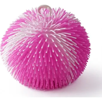 Dětské zboží Mac Toys SPORTO - Střapatý duhový míč se světlem - růžovo bílá