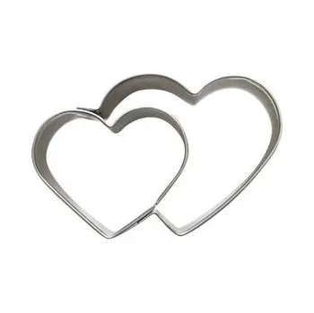 VYKRAJOVÁTKA NA CUKROVÍ-DVĚ SRDCE,5-6CM NEREZ