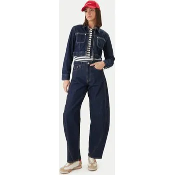 Pánská móda Tommy Jeans Jeansová bunda DW0DW22384 Tmavomodrá Straight Fit S