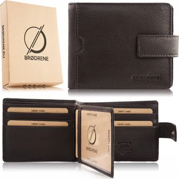 Peněženka Brødrene pánská kožená peněženka hnědá - muž