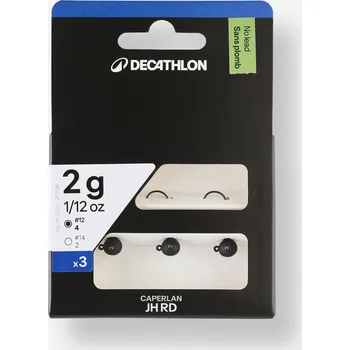 Rybářský háček CAPERLAN Kulaté jigové hlavy bez olova JH RD Black 10 g - 4/0