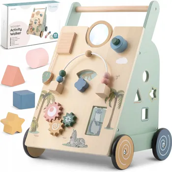 Odrážedlo Dřevěné chodítko pro děti, senzorické odrážedlo a odrážedlo v jednom, značka Nukido