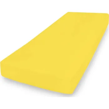 Prostěradlo Prostěradlo jersey PREMIUM s gumou 160x200x20, světle žluté, MATEX
