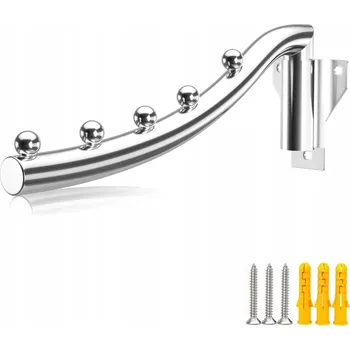 Věšák OTOČNÝ NÁSTĚNNÝ VĚŠÁK DO KOUPELNY S HÁČKY PRO ÚSPORU MÍSTA