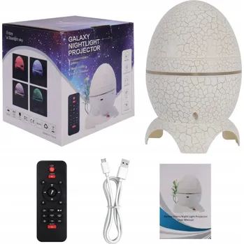 Lampička Projektor Noční Oblohy Dinosauří vejce s reproduktorem Galaxie LED lampička Noční USB
