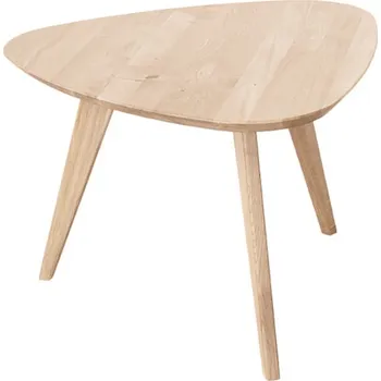 Konferenční stolek KATMANDU Malý trojúhelníkový stůl Orbetello, bělený dub, masiv dub, rozměr 50x68x67cm