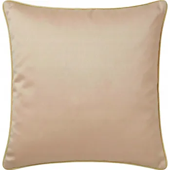 Povlečení POVLEČENÍ NA POLŠTÁŘ BAVLNA SATÉN QUEEN BÉŽOVÉ SE ZLATÝM DEKORATIVNÍM LEMEM 40x60 cm