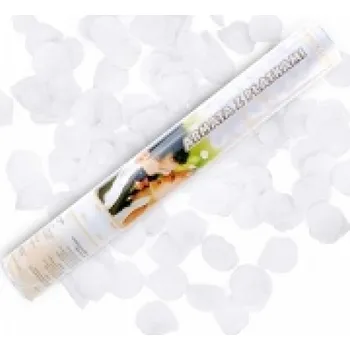 Konfeta KONFETY VYSTREL.LISTKY RUZE bílé