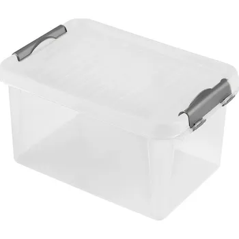 Úložný box Plastový úložný box s víkem HEIDRUN Clip box 8l Varianta: MODRÁ