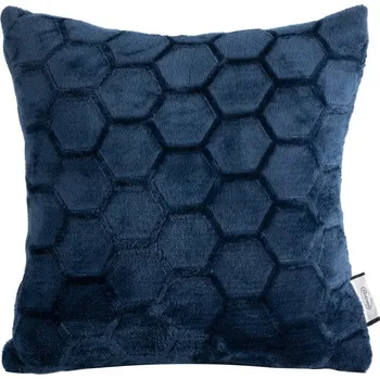 Povlak na polštářek Dekorační povlak na polštář ZOE2 v granátově modré barvě, 40 x 40 cm, zip