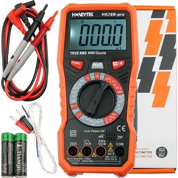 Multimetr Digitální multimetr Honeytek HK78B PRO, 4000 hodnot, NCV, CAT III 1000V, TRMS