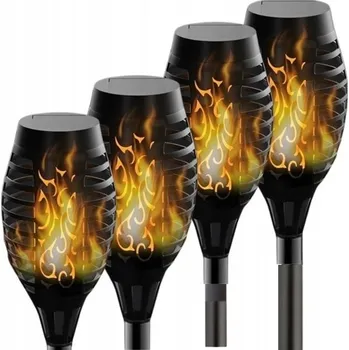 Venkovní osvětlení 4 kusy Zahradní Solární Lampa HOŘÁK LED