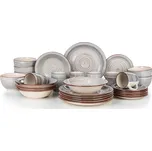 Keramická jídelní souprava SPIRAL GREY 30 ks