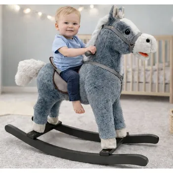 Houpací kůň Houpací kůň 74 cm Zvuky Šedý