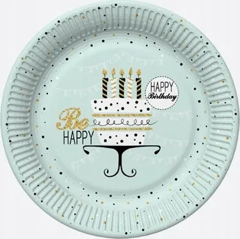 Party nádobí Talíře 22,7 cm ''Mint and happy'' /8 kusů