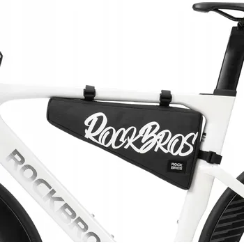 brašna na kolo ROCKBROS Cyklistická taška na rám 1,9L Trojúhelníková Černá Pásky na suchý zip