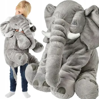 plyšák SLON PLYŠÁK POLŠTÁŘ PLYŠOVÝ MAZLÍČEK PŘÍTULNÍČEK 60 CM