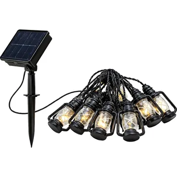 Venkovní osvětlení Verk 12406 Solární dekorační řetěz girlanda, 30 luceren, teplá bílá, 6,3 m