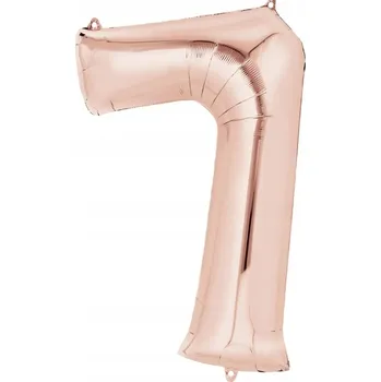Balónek Fóliový balónek Amscan číslice 7, 86 cm (34"), růžový