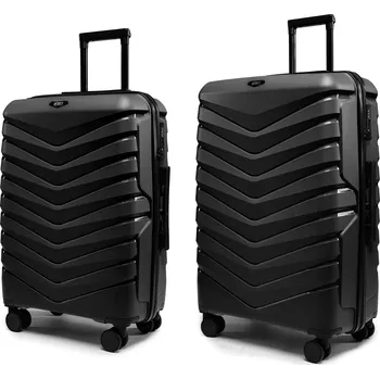 Velký a střední cestovní kufr s TSA zámkem ROWEX Aero 2v1 Barva: Černá