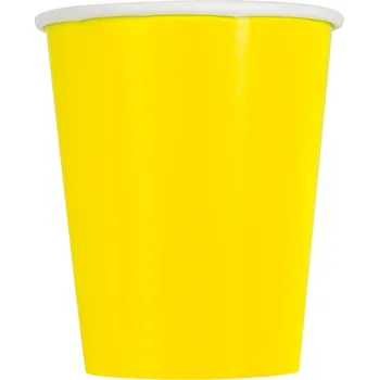 Party nádobí Kelímky Žluté 270 ml 8 ks
