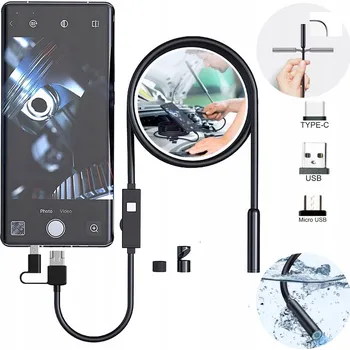 IP kamera Endoskopická inspekční kamera 2m LED FHD vodotěsná pro telefon