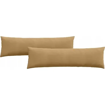 Polštář Pohovkové polštáře 2 pcs Hnědá 145 x 40 cm Žebrovaná látka