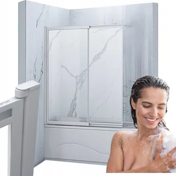 Obraz Dvoudílná vanová Paraván Silla 85 x 150 cm průhledná