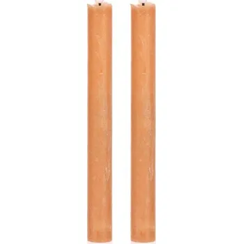 Svíčka Sada kónických svíček s LED osvětlením, cappuccino, 2 ks, parafín, 25 cm, hnědá