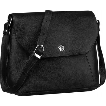 Kabelka Rovicky kabelka přes rameno z pravé kůže černá
