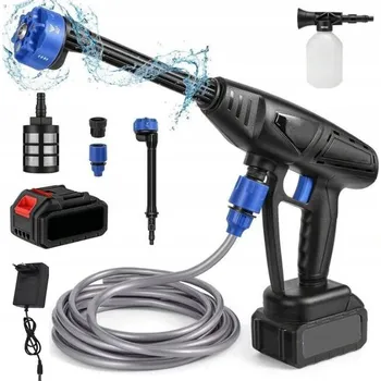 Vysokotlaký čistič Akumulátorová tlaková myčka 21 V 70 barů s 5m hadicí
