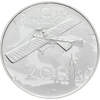 Česká republika. 200 Kč 2011. První dálkový let Jana Kašpara. Běžná kvalita.