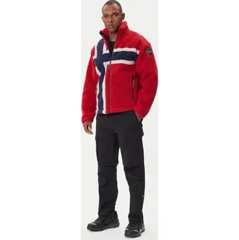 Pánská mikina Napapijri Fleecová mikina NP0A88TC Červená Regular Fit S