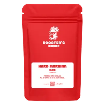 Káva Rooster's Corner Hard Morning zrnková káva 200 g