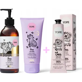 Kosmetická sada YOPE Sada Bez a Vanilka: gel + balzám + krém na ruce 100ml DÁREK