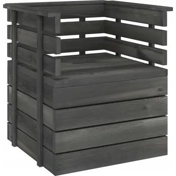 Zahradní křeslo z palet, masivní borové dřevo, tmavé