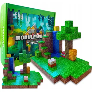 ostatní stavebnice Sada Magnetických Stavebnic Minecraft Vzdělávací Stavebnice 128 DÍLKŮ + FIGURKY