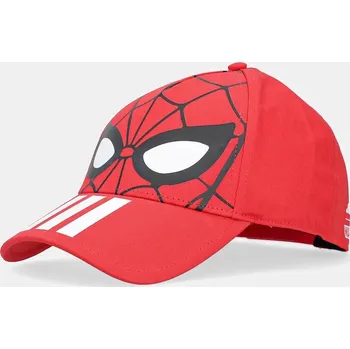 Kšiltovka Dětská bavlněná kšiltovka adidas Performance Marvel JM1830 červená 33X, vel. 54