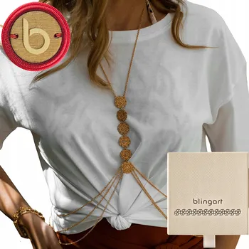 Řetízek Zlatý řetízek na tělo/hrudník BODY CHAIN