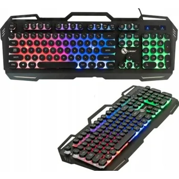 Klávesnice ZESTAW KLAWIATURA GAMINGOWA MECHANICZNA SET LED TICHÁ S PODSVÍCENÍM