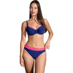 Dámské dvoudílné plavky s řasenou podprsenkou Timo 820670 navy neon-pink velikost 80H