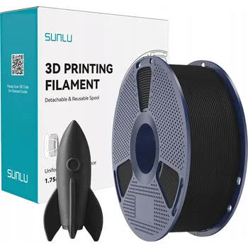 Filament Filament SUNLU PLA+ High-Speed černý / černý až 600 mm/s 1,75 mm 1000 g