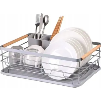 Odkapávač na nádobí Odkapávač (sušák) na nádobí Elitehoff, kovový, šedý, 43x32x14 cm
