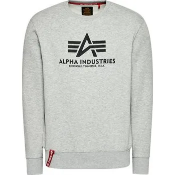 Pánská mikina Alpha Industries Mikina Basic Sweater 178302 Šedá Regular Fit S