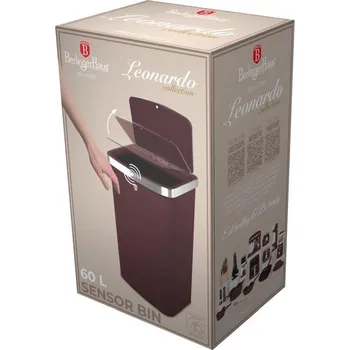 Odpadkový koš Berlingerhaus Koš odpadkový se senzorovým otvíráním 60 l Leonardo Collection + Doprava ZDARMA