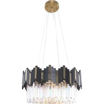 Černo-zlaté závěsné glamour svítidlo ROTTA