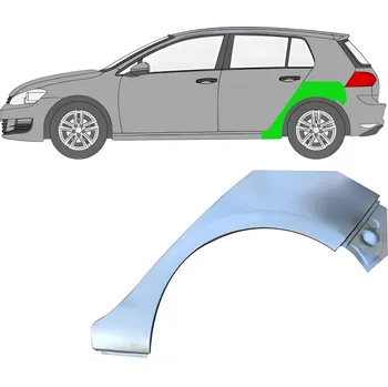 Blatník karosérie Lem zadního blatníku / Levá VW Golf 7 2012+
